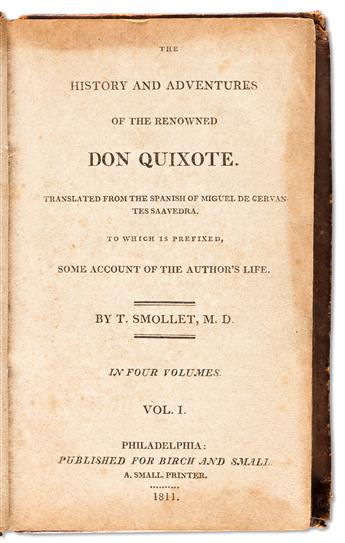CERVANTES SAAVEDRA, MIGUEL DE. The History and Adventures of the Renowned Don Quixote.